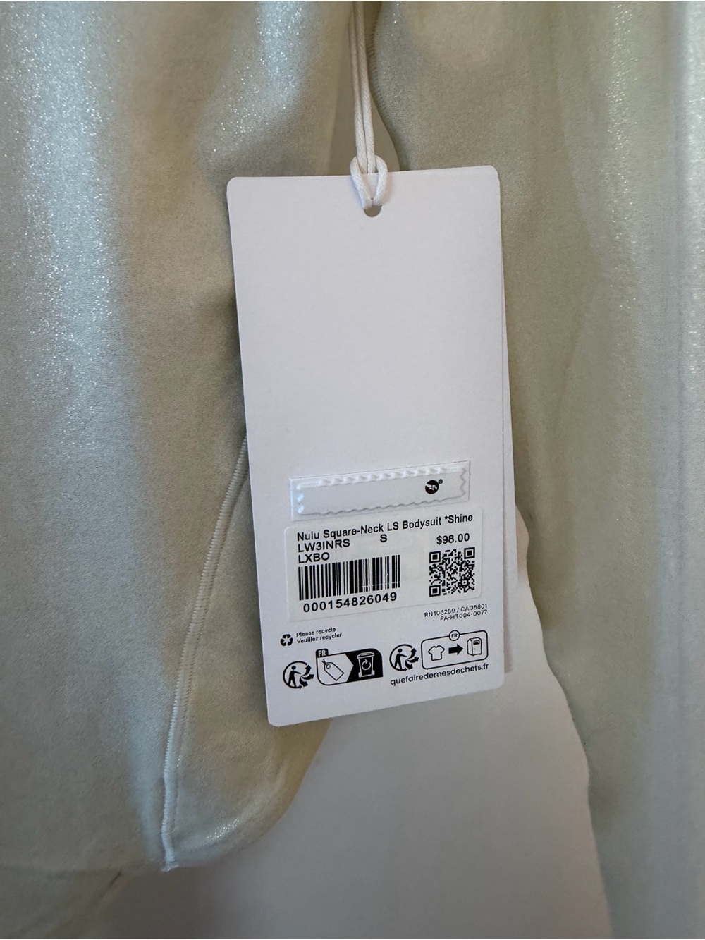 Nulu Long Sleeve Scoop Neck Bodysuit - Cream - Picture 2 of 5